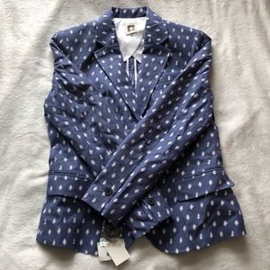 Anne Klein patterned periwinkle blazer.